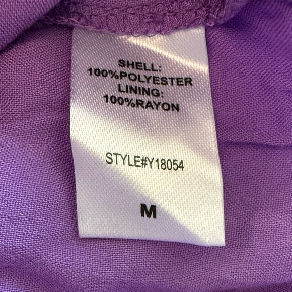 DO+BE Lilac Ruffle Mini Dress Sleeveless Smocked Waist Size M NWT - Picture 8 of 11